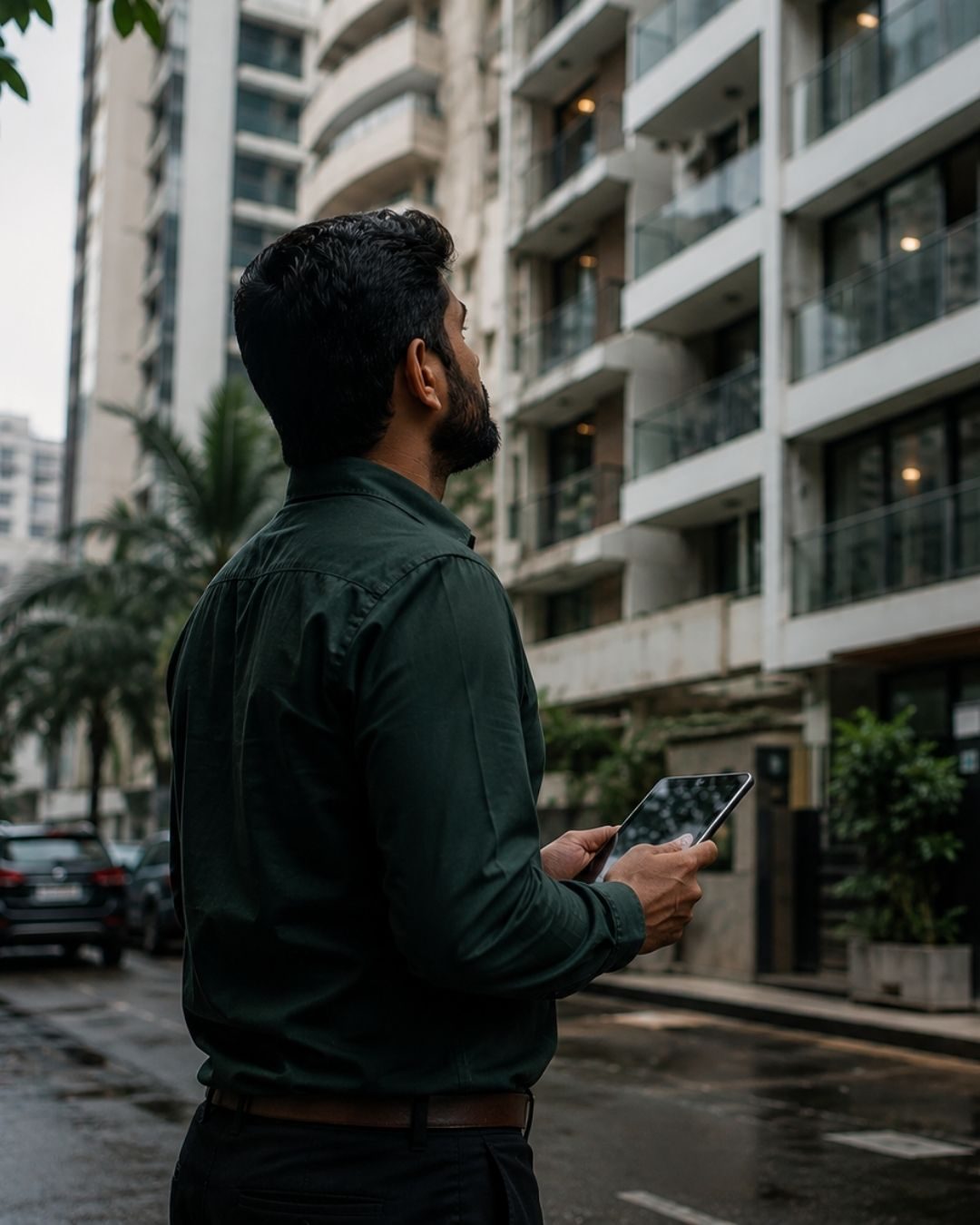 Keyhold team member on site at a Mumbai residential building